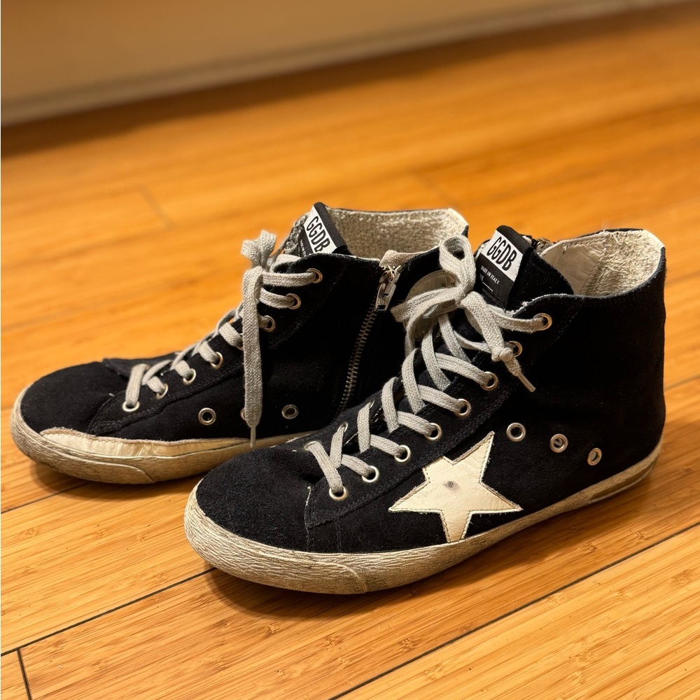 Golden Goose Black High-Top Sneakers